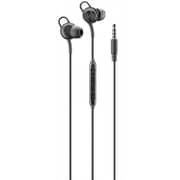 In-Ear Earphones iPhone スマホ用 3.5mm対応 カナル型マイク付イヤホン 黒 AUINEARMSREMOTEK