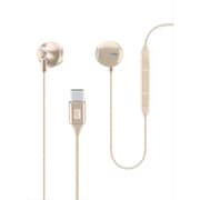 ORBIT スマホ用 Type-C対応 マイク付イヤホン ピンクゴールド AUORBITTYPECH