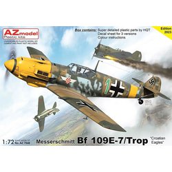 AZM7848 1/72 Bf109E-7/Trop クロアチアンイーグルズ [組立式プラスチックモデル]