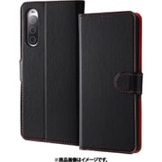 RT-RXP10M5ELC1/BR [Xperia 10 V用 耐衝撃 手帳型レザーケース ブラック/レッド]