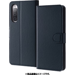 RT-RXP10M5ELC1/DN [Xperia 10 V用 耐衝撃 手帳型レザーケース ダークネイビー]