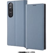 IN-RXP1M5TBC9/AGR [Xperia 1 V用 耐衝撃 手帳型レザーケース KAKU Durable ブルー/ライトグレー]