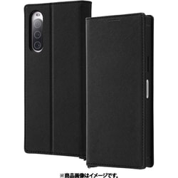 IN-RXP10M5TBC9/BB [Xperia 10 V用 耐衝撃 手帳型レザーケース KAKU Durable ブラック/ブラック]