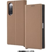 IN-RXP10M5TBC9/TGR [Xperia 10 V用 耐衝撃 手帳型レザーケース KAKU Durable トープ/ライトグレー]