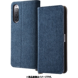 IN-RXP10M5FBC8/A [Xperia 10 V用 耐衝撃 手帳型デニムケース ブルー]