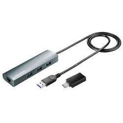 USBハブ搭載ギガビットLANアダプター 変換アダプター付 US3-HB3ETG2/C