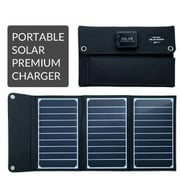 高品質ポータブルソーラーパネル充電器 最大出力16Wタイプ ブラック AJ-NSOLAR16W BK