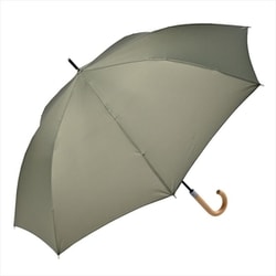 長傘 晴雨兼用 エコルーペット ジャンプ63 63cm ジャンプ式 グラスファイバー骨（親骨） UVカット加工 カーキ 16614