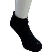 NO9850-BLK-M [防寒 ショート インナーソックス 滑り止め付 ブラック M（24.0～25.0）]