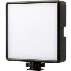 撮影用ライト LED ビデオライト 四角形 8×8cm 5段階調光 ライト 3色モード USB充電式 2000mAh ブラック DE-L05BK