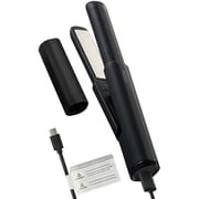 ヘアアイロン ミニ ストレートアイロン USB給電式 TypeCケーブル付属 NOGI ブラック HAB-HIS01UBK