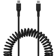 Coiled Series Type-C to Type-Cケーブル 1.5m コイル型 ブラック CB-CC19-BK