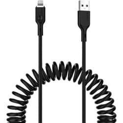 Coiled Series Type-A to Type-Lケーブル 1.5m コイル型 ブラック CB-AKL9-BK