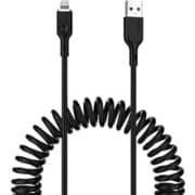 Coiled Series Type-A to Type-Lケーブル 1.5m コイル型 ブラック CB-AKL9-BK