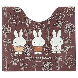 Dick Bruna ミッフィー ラインアート トイレマット ブラウン 720909