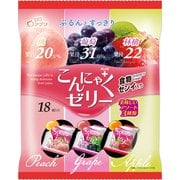 こんにゃくゼリー 18個ミックス ぶどう・もも・りんご味 16g×18個