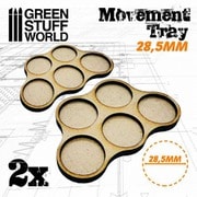 GSWD-11381 MDF製 円形型ベース 専用移動トレイセット 28.5mm径 （小競り合い用） [プラモデル用品]