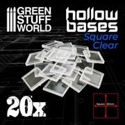 GSWD-11430 プラスチックディスプレイベース フチ付き 透明 正方形 20mm [プラモデル用品]