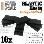 GSWD-11432 プラスチックディスプレイベース ブラック 長方形 25mm×50mm [プラモデル用品]