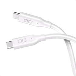 シリコンケーブル ストレート USB-C to USB-C 1m PD240W対応 高速データ転送/高画質出力 ホワイト CIO-SL240W-CC1-WH