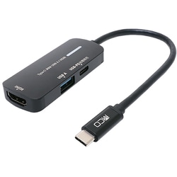 USB PD対応 USB Type-C - USB-A/HDMI変換アダプタ USA-PHA1