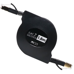コーロリールLANケーブル CAT7 1.8m MUL-C7018/BK