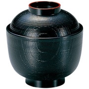3寸千筋ケヤキ吸物椀 黒天朱 内黒 32015580