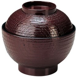 食洗機対応 ケヤキ小吸物椀 ウルミ 内黒 32600250