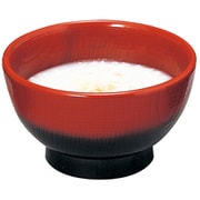 食洗機対応 直径138長寿木目丼 朱ぼかし 12017310