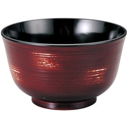 食洗機対応 4寸刷毛目汁椀 茶溜研出 内黒 31000930