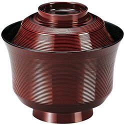 食洗機対応 3.2寸竹型千筋椀 溜 内黒 33600835