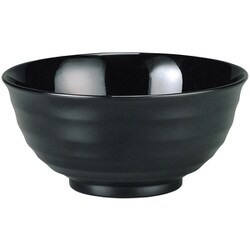 やすらぎロクロ目飯椀 黒乾漆内黒 55000550