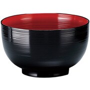 4.5寸刷毛目丼 黒内朱 41000560