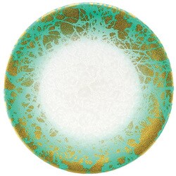 直径150寿司皿 アクア緑金雲 13000163