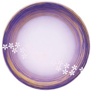 13000101 [直径150寿司皿 紫ぼかし流水桜]
