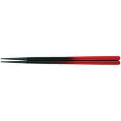 PBT20.5cm六角木目箸 朱黒ぼかし 80601190