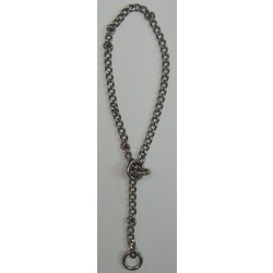 台紙付チェーンカラー ＃65S シルバー [犬用 首輪]