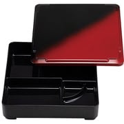 8寸戦国弁当 朱黒ぼかし毘沙門内黒(蓋親) 23213400
