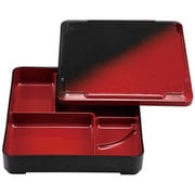 7寸戦国弁当 朱黒ぼかし毘沙門内朱(蓋親) 23213600