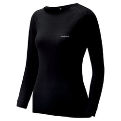 ジオライン L.W.ラウンドネックシャツ Women's 1107733 ブラック (BK) XLサイズ [アウトドア アンダーウェア レディース]
