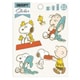 PKS296 PEANUTS 耐水耐熱ステッカー スヌーピー＆チャーリー＆ライナス [キャラクターグッズ]