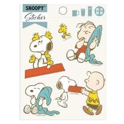 PKS296 PEANUTS 耐水耐熱ステッカー スヌーピー＆チャーリー＆ライナス [キャラクターグッズ]