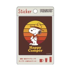 PKS277 PEANUTS 耐水耐熱ステッカー キャンプシリーズ Camper [キャラクターグッズ]