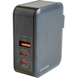 USB急速充電器 USB PD（パワーデリバリー）/QC（クイックチャージ）対応 40W USB-C×2/USB-A×1 スイングプラグ採用 ブラック JKPD40E3BK