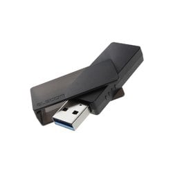 USBメモリ 64GB USB3.2（Gen1） 回転式コネクターカバー ブラック MF-RMU3B064GBK