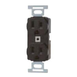 1132-R [埋込設置ダブルコンセント プレート取付ピッチ60.5mm 2極設置極付 15A-125V 赤]