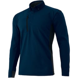 AZ10612-008-M [アイトス ウルトラストレッチ長袖ポロシャツ（男女兼用） ネイビー M]