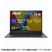 ノートパソコン/Vivobook 16X K3605VV/16型/Core i9-13900H/RTX 4060 Laptop GPU/メモリ 16GB/SSD 512GB/Windows 11 Home/WPS Office 2/インディーブラック K3605VV-N1028W