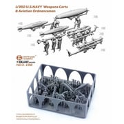 N03-198 1/350 現用アメリカ海軍 ウェポンカート＆航空兵装作業員 [組立式プラスチックモデル]