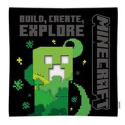 MCT-PSC-BK Minecraft（マインクラフト） 背当てクッション ペーパークラフトアートシリーズ ブラック [キャラクターグッズ]